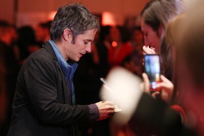 El actor mexicano Gael García Bernal participa en Santiago de Chile, de la ceremonia de inauguración de la edición número 15º del Santiago Festival Internacional de Cine.