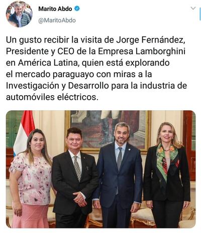 Con bombos y platillos, el Gobierno anunciaba días atrás la posible instalación de Lamborghini en Paraguay.
