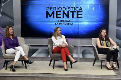 Cecilia Cartes, Sonia Cáceres y Adriana Chaparro.