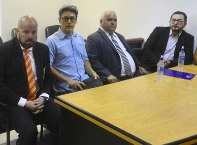 Álvaro Arias, exdefensor de  Camilo Soares; el abogado Rodolfo Aseretto y Alfredo Guachiré.  El caso es conocido como “coquitos de oro”.