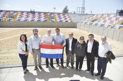 El presidente de la FIFA, Gianni Infantino, durante su visita al país, destacó que un país sin mar organiza el Mundial de Fútbol Playa, que se jugó desde el 21 de noviembre y el 1 de diciembre.