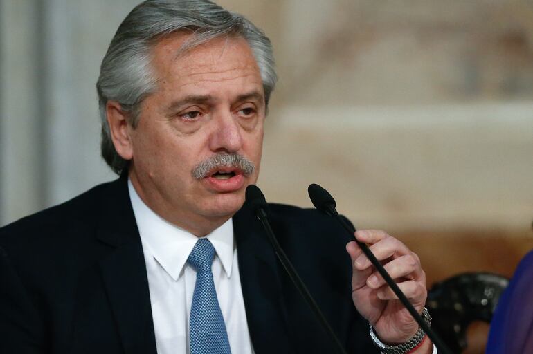 El presidente argentino Alberto Fernández.