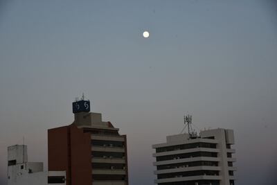 Vista del cielo sobre Asunción en una foto de archivo.