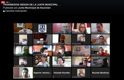 La sesión extraordinaria de la Junta Municipal se hizo de forma virtual y fue transmitida por la red social Facebook. Los concejales y secretarios participaron desde sus casas.