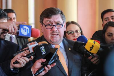 Blas Llano en Palacio de López.