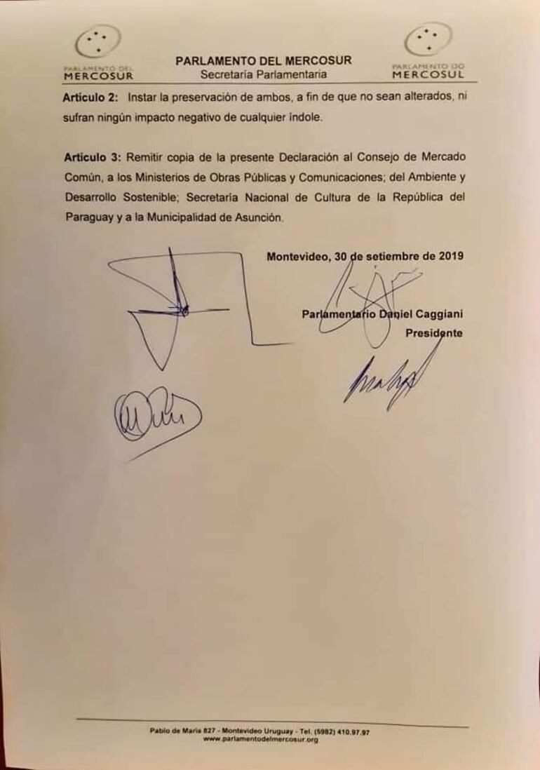 Resolución del Parlamento del Mercosur instando a preservar el Jardín Botánico y el Solar Artigas.