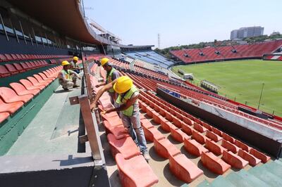 Refacciones en el estadio Defensores del Chaco de cara a las Eliminatorias sudamericanas.