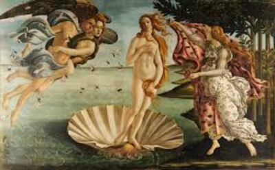 El nacimiento de Venus, la más célebre obra de Sandro Botticcelli.