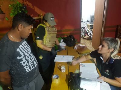 Uno de los detenidos en Zanja Pytá.