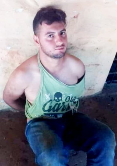 El detenido, Héctor Eduardo Martínez Núñez, autor confeso del rapto y posterior asesinato de la niña de 7 años, en Minga Guazú.