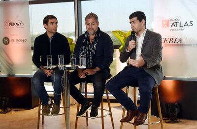 Nicolás Llano, Darío Felipe Giménez y Josemaría Portillo, durante el lanzamiento de la feria.