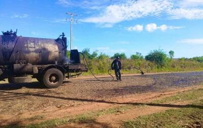 Los trabajos de regularización asfáltica fueron retomados en los últimos días.