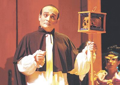 Jorge Ramos en la obra unipersonal Jose Gaspar, la soledad del poder.