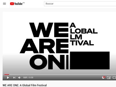Con un video de anuncio ya se habilitó el canal del festival “We are one”, en el que se emitirán los largometrajes, cortos, debates y otras actividades que promete  este festival global.