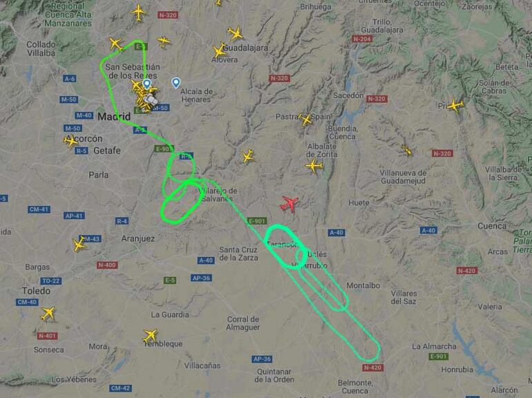 air canada con problemas intenta aterrizar en barajas