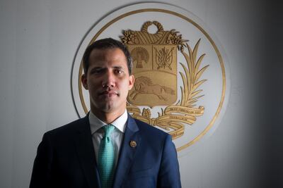 El presidente de la Asamblea Nacional de Venezuela, Juan Guaidó, posa en entrevista con Efe ayer lunes