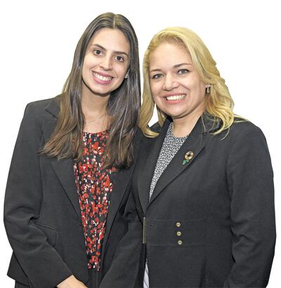 Brunella Ayala y Leticia Ropond.