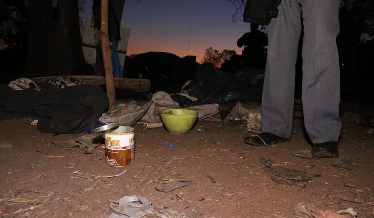 Niños rescatados de la Terminal de Asunción.