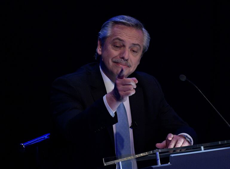 El candidato presidencial del Frente de Todos, Alberto Fernández.