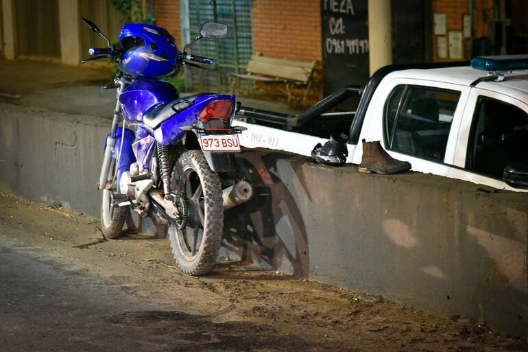 Motociclista herido en la zona del viaducto que une Limpio con Mariano Roque Alonso.