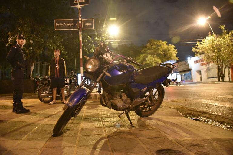 La motocicleta involucrada.