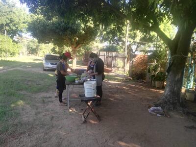 Los preparativos en la previa a la llegada de la gente.