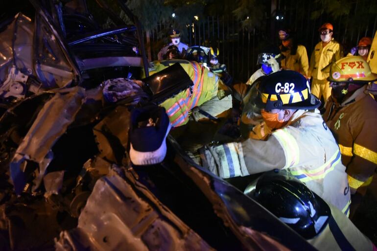 El accidente sucedió poco antes de las 05:00 de este viernes en la rotonda Yberá, en San Lorenzo.