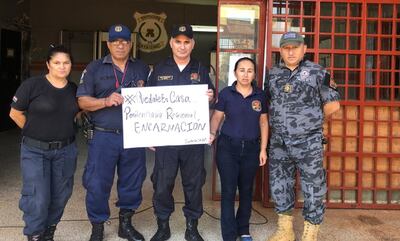 En la cárcel de Cambyretá (Itapúa) también los funcionarios están plegados a la disposición sanitaria de prevención.