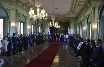 El presidente recibió este lunes al cuerpo diplomático y representantes de organismos internacionales en Palacio de López.