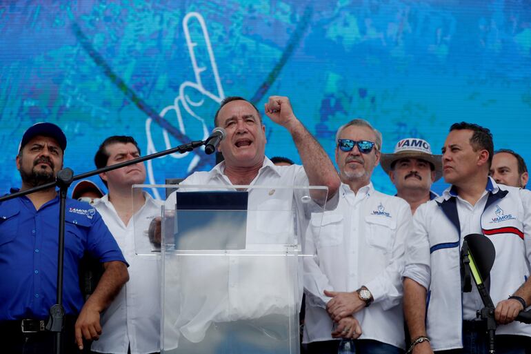 Alejandro Giammattei, candidato presidencial guatemalteco. Los sondeos previos le daban amplia ventaja sobre su rival, la socialdemócrata Sandra Torres.