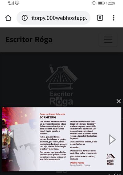 “Dos metros” se titula una poesía de Delfina Acosta, que integra esta antología.