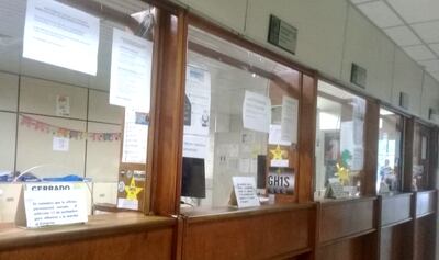 Movimiento nulo  en las ventanillas de certificados de antecedentes judiciales, por lo general muy concurridas todo el año.