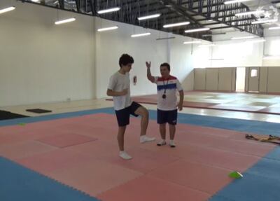 Captura de pantalla de la clase de atletismo, en el marco de las escuelas virtuales de la SND.