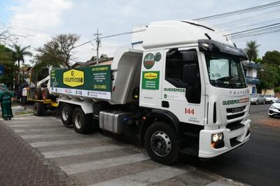 "El Voluminoso" nuevo servicio de la Municipalidad de Asunción que molesta a carriteros y recolectores ilegales.