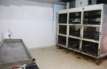Estado actual de la morgue en el Hospital de Itauguá que será mejorado.
