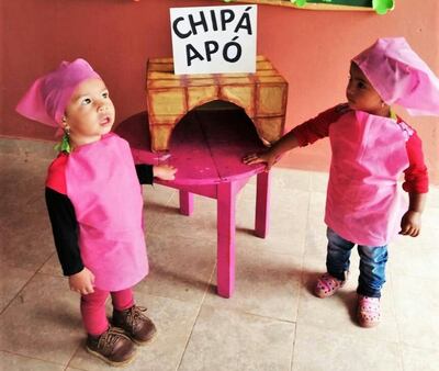 Niñas del centro comunitario de Villeta, que serán beneficiada con la campaña.