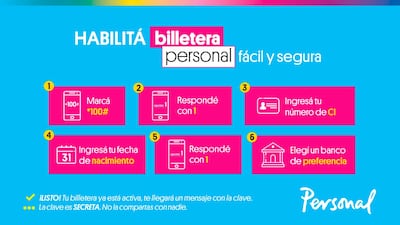 Es fácil y segura habilitar la Billetera Personal.
