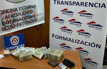 Retienen US$ 370.000 en un procedimiento realizado en Aduana del Aeropuerto Silvio Pettirossi.