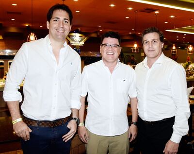 Eduardo Giménez, Gildo Cáceres y Walter Carciotto.