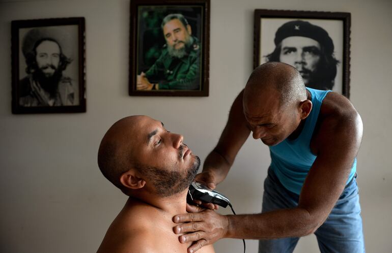 Fidel Castro en Cuba.