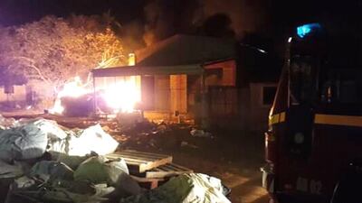 Incendio en predio de reciclaje de plásticos en Capiatá.