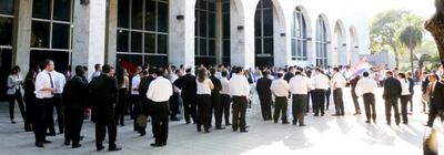 Una de las tantas movilizaciones de los funcionarios judiciales en las que se exigieron aumentos salariales, que fueron relegados.