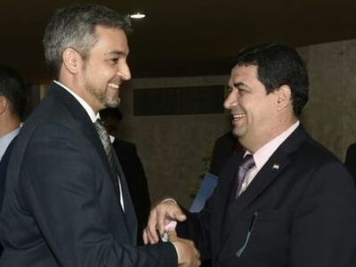 Mario Abdo Benítez, presidente de la República y Hugo Velázquez, vicepresidente.