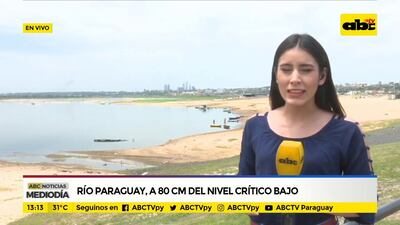 Río Paraguay, a 80 cm del nivel crítico bajo