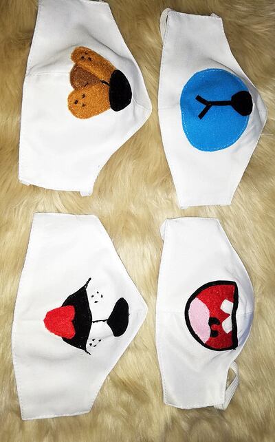 Tapabocas para niños con doble tela de algodón y filtro con apliques están desde G. 6.000.