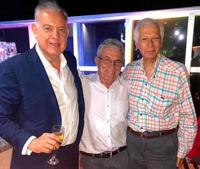 José Félix Díaz, Héctor Omar “Negro” Risso y Carlos Raúl Gutiérrez, en el Edificio Miami.