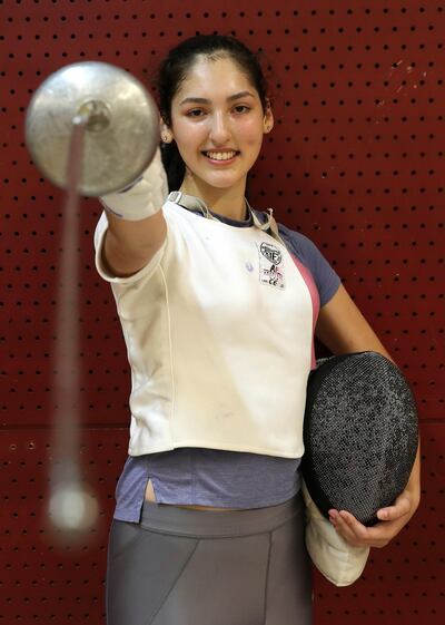 Montserrat Viveros, la mejor tiradora paraguaya de espada.