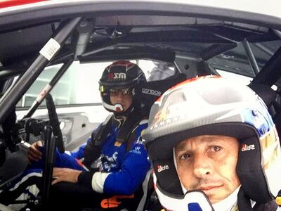 Fau Zaldívar y su navegante argentino Fernando Mussano, durante los entrenamientos sobre nieve con el Ford Fiesta R2T.