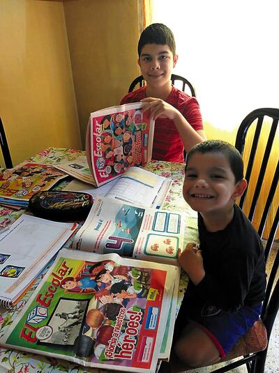 Gianlucas Iván Sautu Urán. 8.° grado. Enzo Santino Sautu Urán. Escuela Cristiana Sinai. Luque.