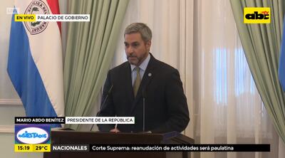 Mario Abdo Benítez, presidente de la República.